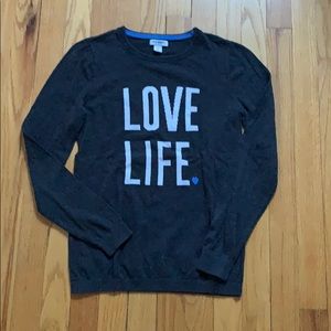 Grey Love Life Sweater